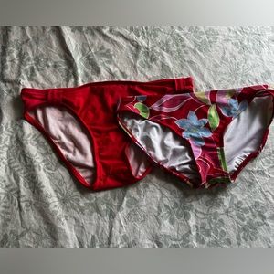 2 Swimsuit bottoms Ativa Size 8 & Eddie Bauer Next Size Medium